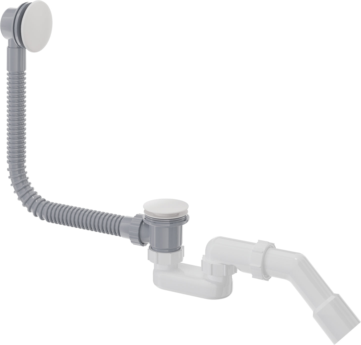 Deante PRIZMA Badewannensiphon mit Click-Clack-Stöpsel Weiß