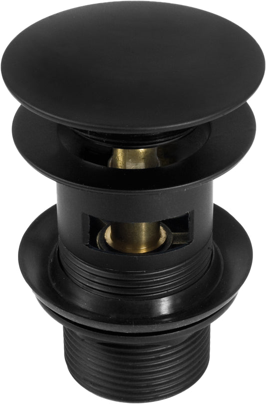 Deante CLICK-CLACK Ablaufgarnitur für Waschbecken / Bidet mit Überlauf Schwarz