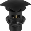 Deante CLICK-CLACK Ablaufgarnitur für Waschbecken / Bidet mit Überlauf Quadrat Schwarz