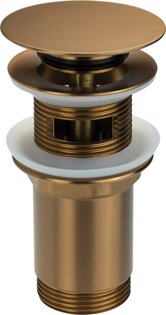 Deante CLICK-CLACK Ablaufgarnitur für Waschbecken / Bidet Universal-Überlauf Bronze gebürstet