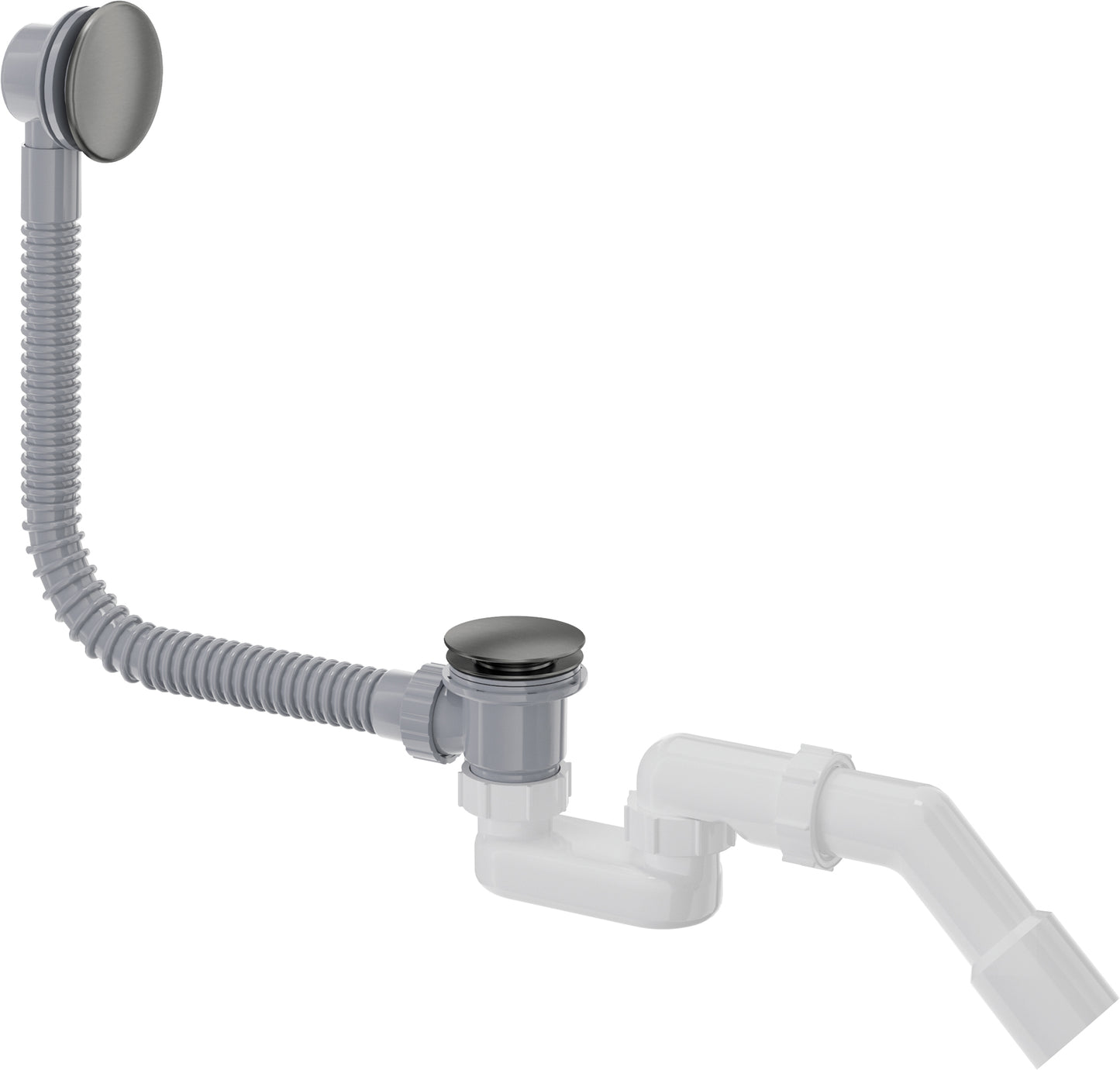 Deante PRIZMA Badewannensiphon mit Click-Clack-Stöpsel Titanium