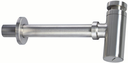 Deante Waschbeckensiphon Tassensiphon Design-Siphon rund Stahl gebürstet