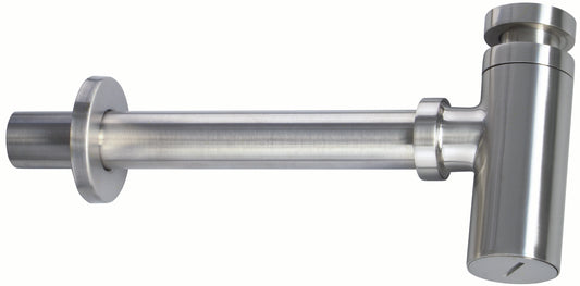 Deante Waschbeckensiphon Tassensiphon Design-Siphon rund Stahl gebürstet