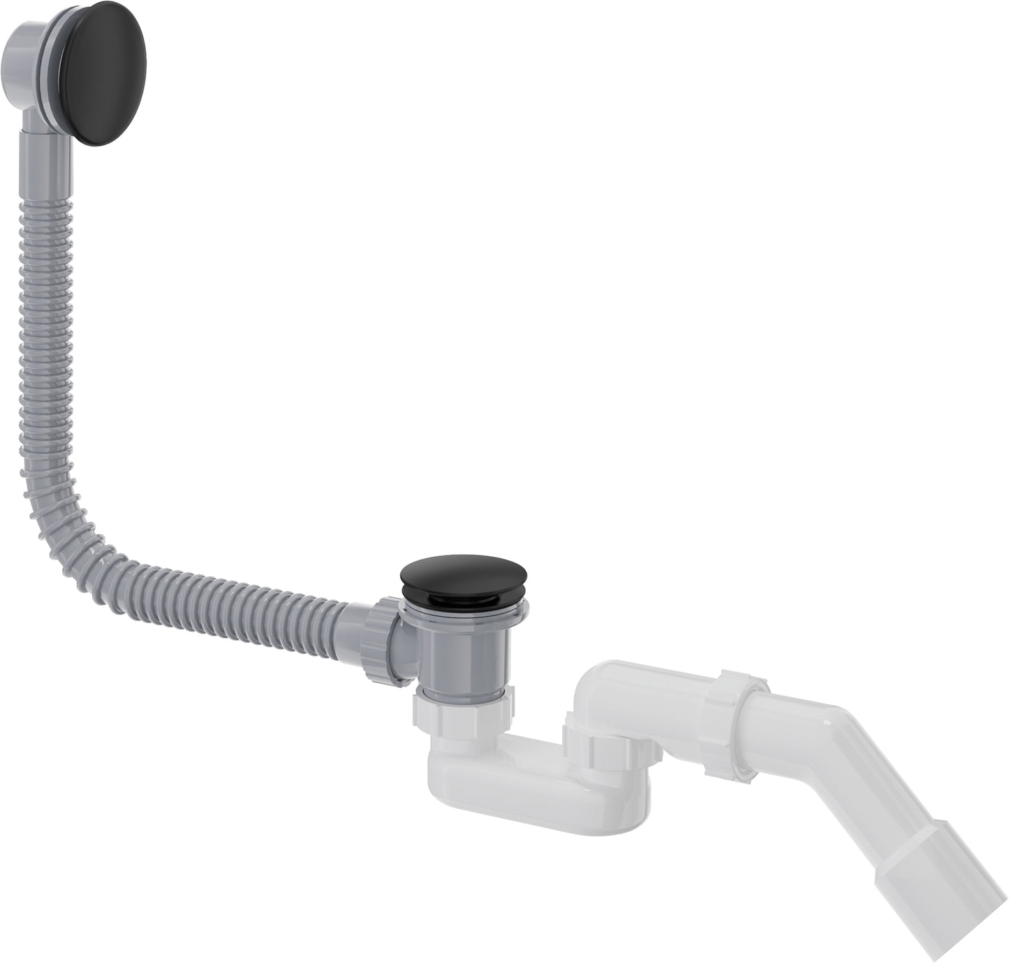 Deante PRIZMA Badewannensiphon mit Click-Clack-Stöpsel Schwarz