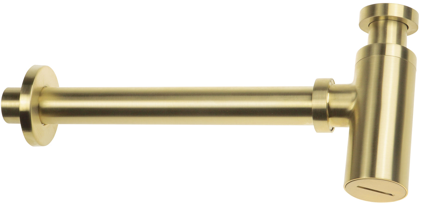 Deante Waschbeckensiphon Tassensiphon Design-Siphon rund Gold gebürstet