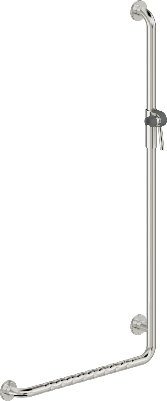 Deante LEHNEN Haltegriff mit Brausehalter Duschgriff für Senioren L-Form rechts Edelstahl