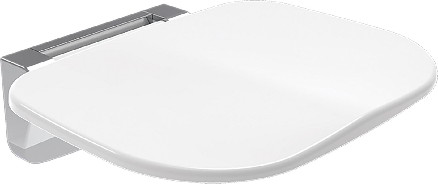 Deante VITAL Duschklappsitz Badezimmer-Klappsitz Weiß-Chrom