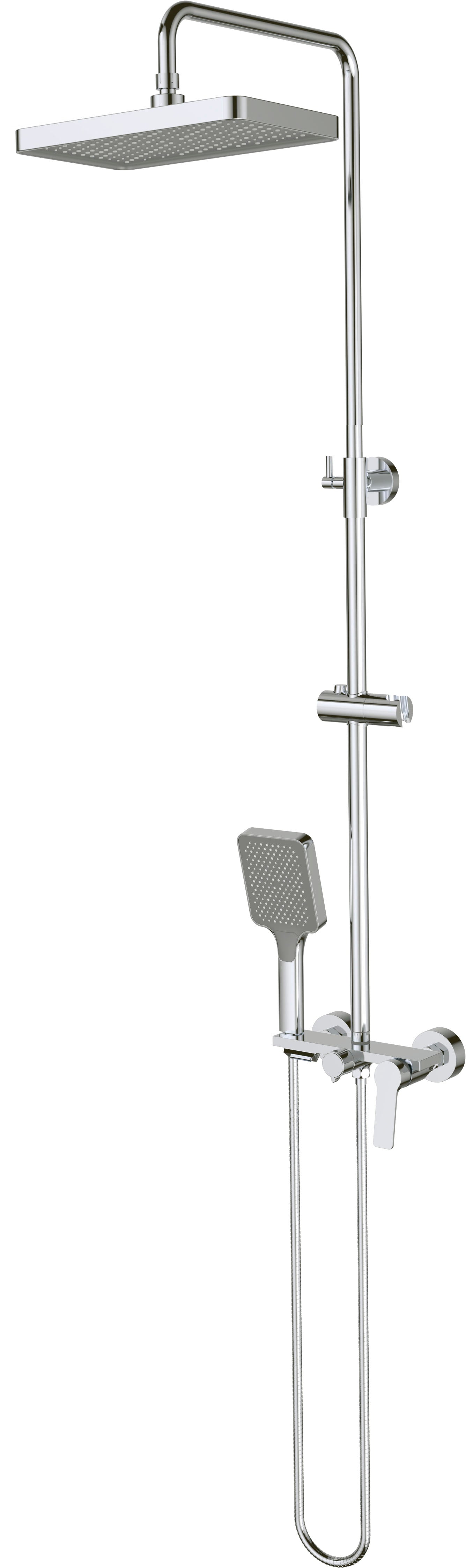 Deante LOCO Duschsystem-Set mit Mischbatterie Anti-Kalk Chrom