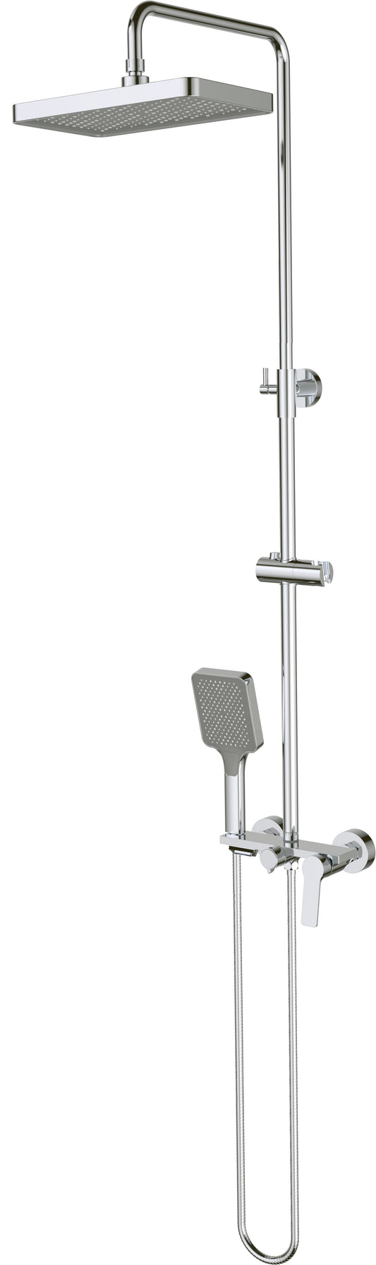 Deante LOCO Duschsystem-Set mit Mischbatterie Anti-Kalk Chrom