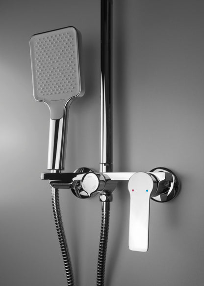Deante LOCO Duschsystem-Set mit Mischbatterie Anti-Kalk Chrom