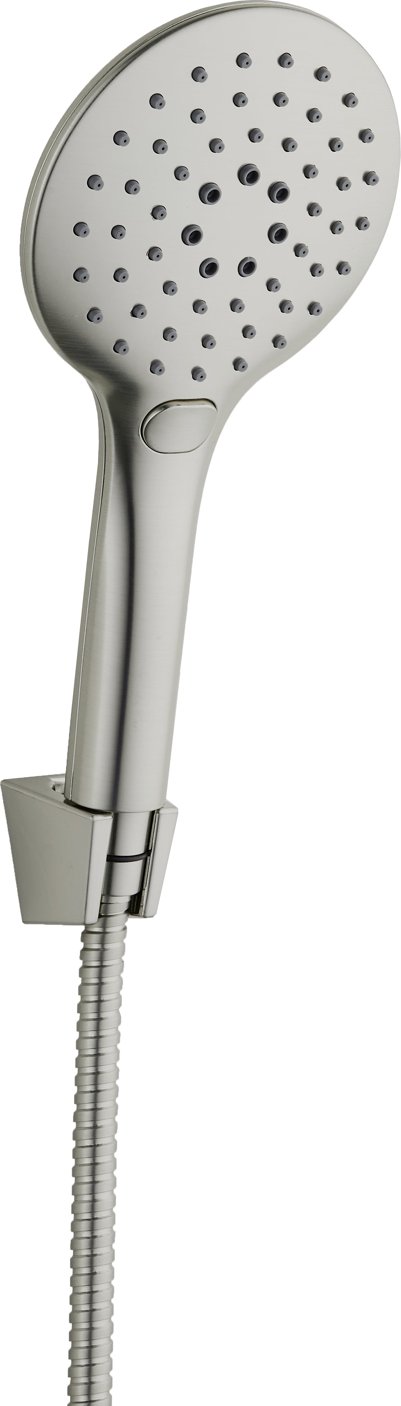 Deante LUPO Brausekopf mit Halterung (3 Strahlarten) Stahl gebürstet