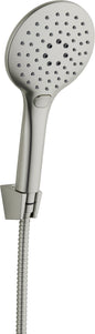 Deante LUPO Brausekopf mit Halterung (3 Strahlarten) Stahl gebürstet