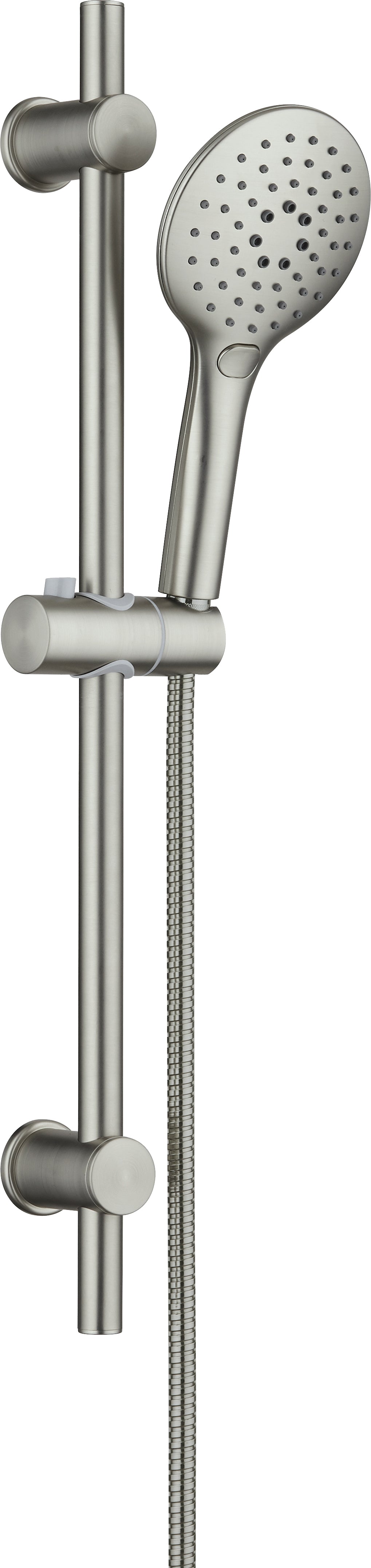 Deante LUPO Duschstange mit Handbrause (3 Strahlarten) Stahl gebürstet
