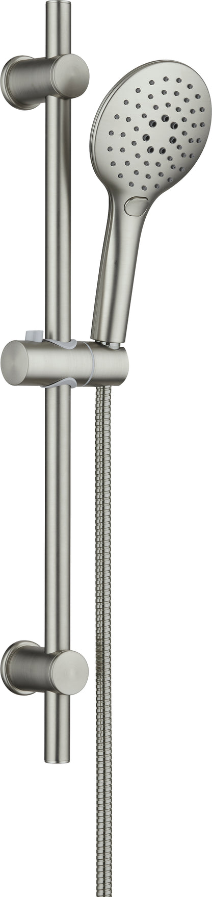 Deante LUPO Duschstange mit Handbrause (3 Strahlarten) Stahl gebürstet