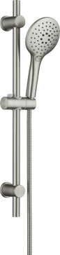 Deante LUPO Duschstange mit Handbrause (3 Strahlarten) Stahl gebürstet