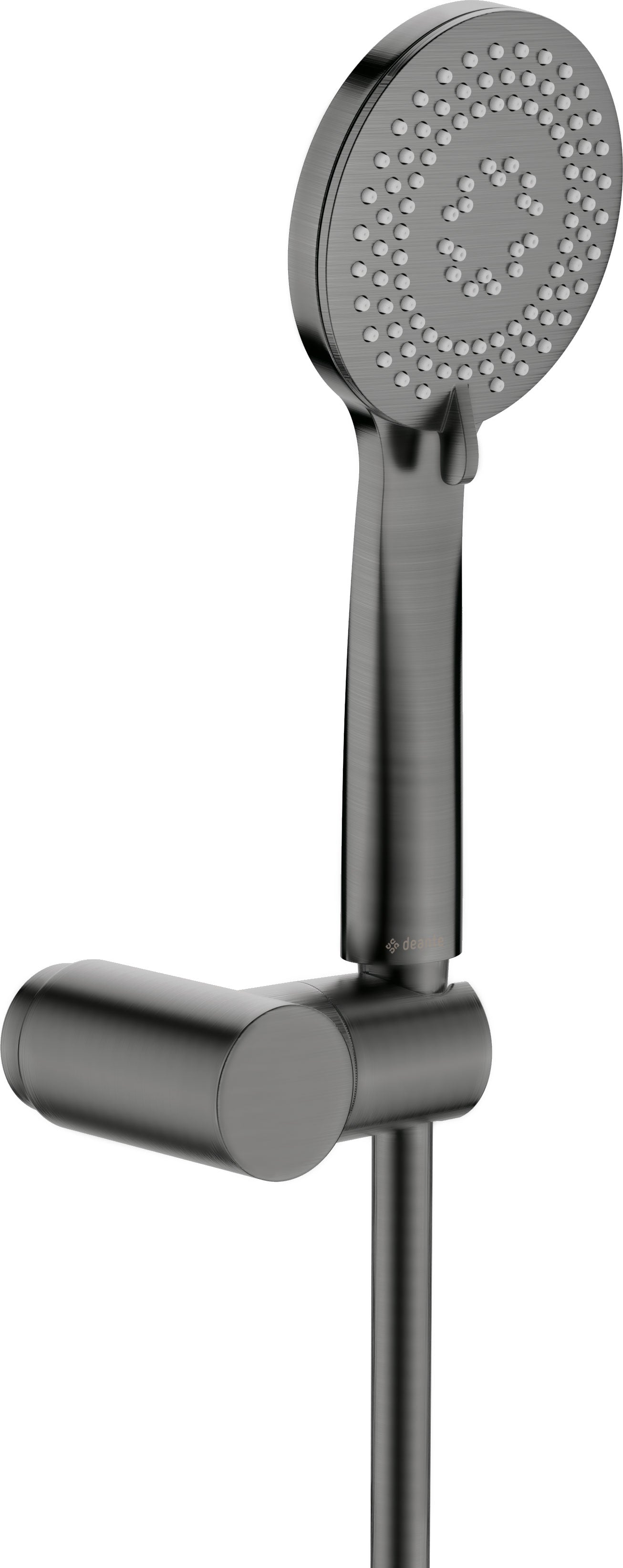 Deante ARNIKA Design-Duschkopf mit Halterung Anti-Kalk (3 Strahlarten) Titanium