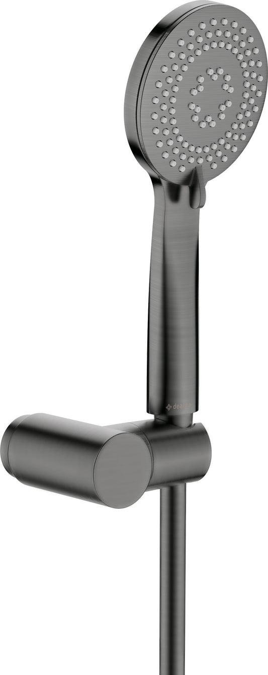Deante ARNIKA Design-Duschkopf mit Halterung Anti-Kalk (3 Strahlarten) Titanium