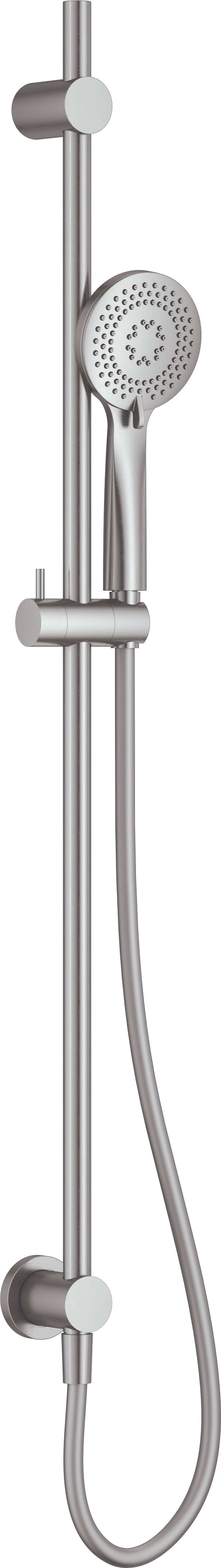 Deante ALPINIA Duschbrause-Set (3 Strahlarten) Unterputz Stahl gebürstet