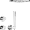 Deante SILIA Unterputz-Duschsystem vertikal Duschkopf rund Chrom