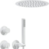 Deante SILIA Unterputz-Duschsystem vertikal Duschkopf rund Weiß