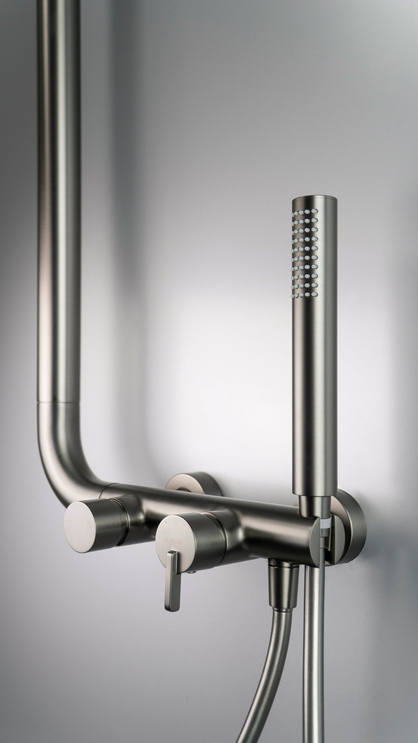 Deante SILIA Design-Duschsystem Armatur mit Funktionsschalter Titanium