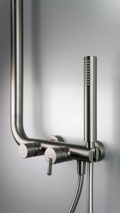 Deante SILIA Design-Duschsystem Armatur mit Funktionsschalter Titanium