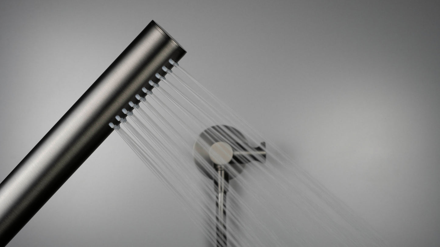 Deante SILIA Unterputz-Duschsystem vertikal Kegelstrahl-Brause Titanium