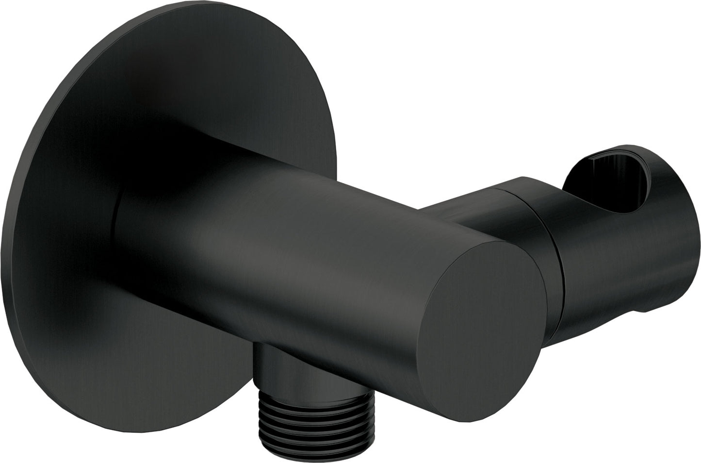 Deante SILIA Winkelanschluss rund mit Halter für Handbrause Schwarz