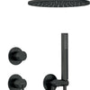 Deante SILIA Unterputz-Duschsystem vertikal Duschkopf rund Schwarz