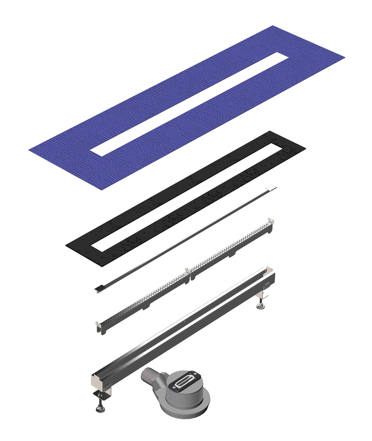 Deante Schlitz-Duschrinne inkl. Siphon 70 cm Edelstahl