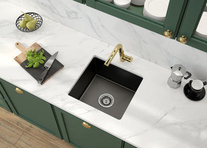 Deante SILIA Design-Küchenarmatur mit ausziehbarer Handbrause Gold