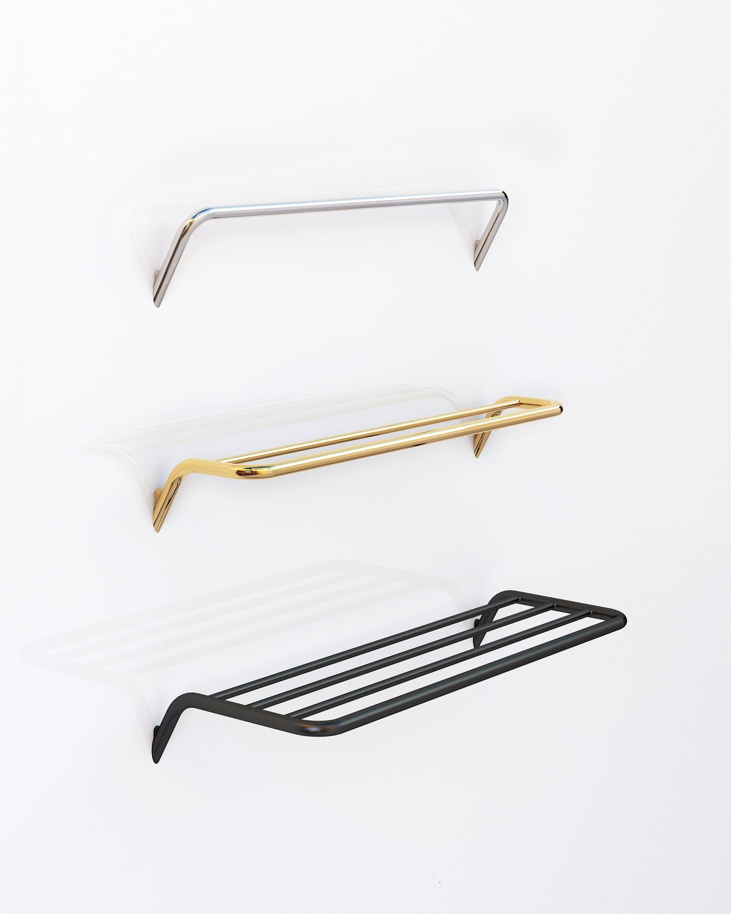 Deante SILIA Badablage Wandablage gerippt Schwarz