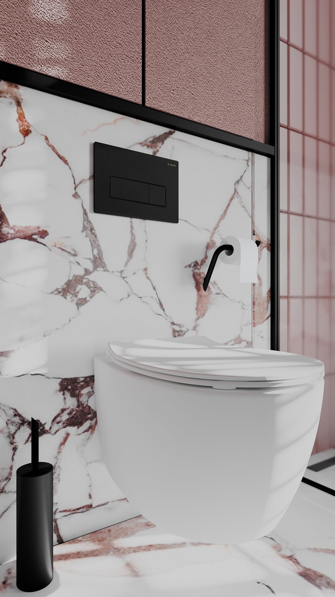 Deante SILIA WC-Bürstengarnitur bodenstehend Schwarz