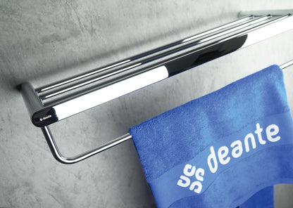 Deante ROUND Badablage mit Handtuchstange Chrom