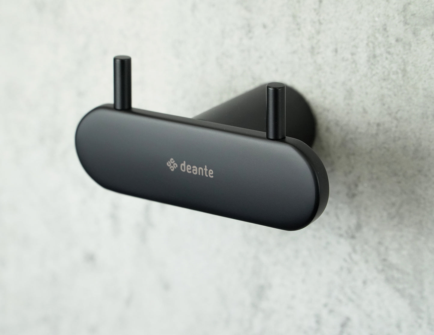 Deante ROUND Handtuchhaken Bademantelhaken doppelt Schwarz