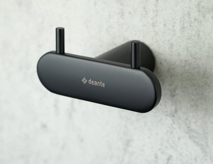 Deante ROUND Handtuchhaken Bademantelhaken doppelt Schwarz