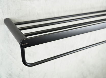 Deante ROUND Badablage mit Handtuchstange Schwarz