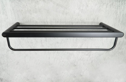 Deante ROUND Badablage mit Handtuchstange Schwarz