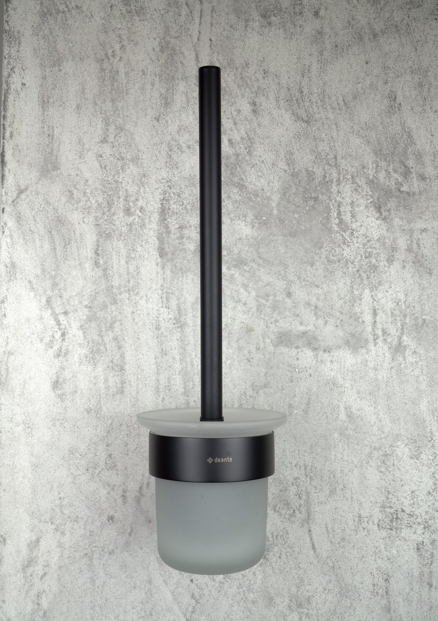 Deante ROUND Design-WC-Bürstengarnitur offen zur Wandmontage Schwarz