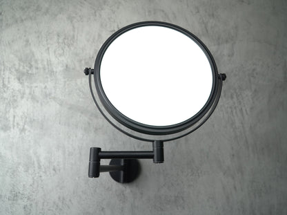 Deante ROUND Kosmetikspiegel mit beweglichem Arm zur Wandmontage Schwarz