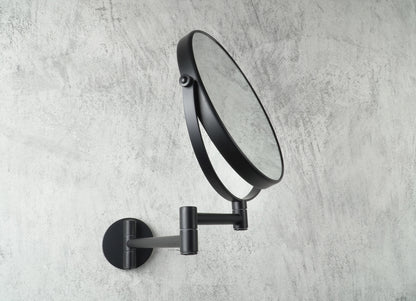 Deante ROUND Kosmetikspiegel mit beweglichem Arm zur Wandmontage Schwarz
