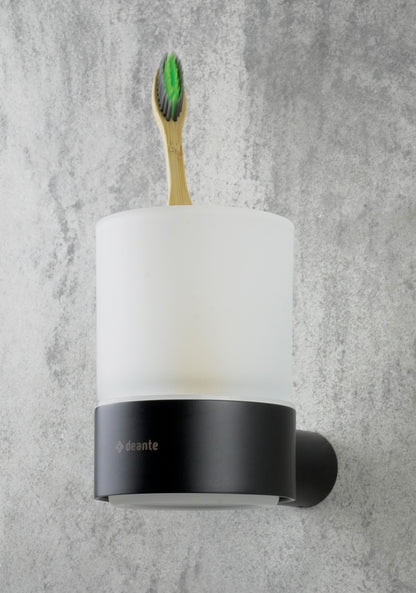 Deante ROUND Zahnputzbecher Wandmontage Schwarz