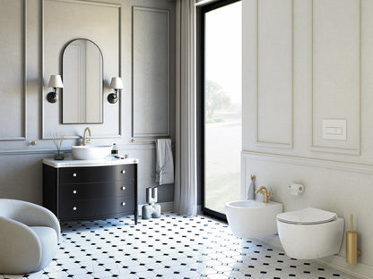 Deante TEMISTO Toilettenpapierhalter im Retro-Stil zur Wandmontage Messing