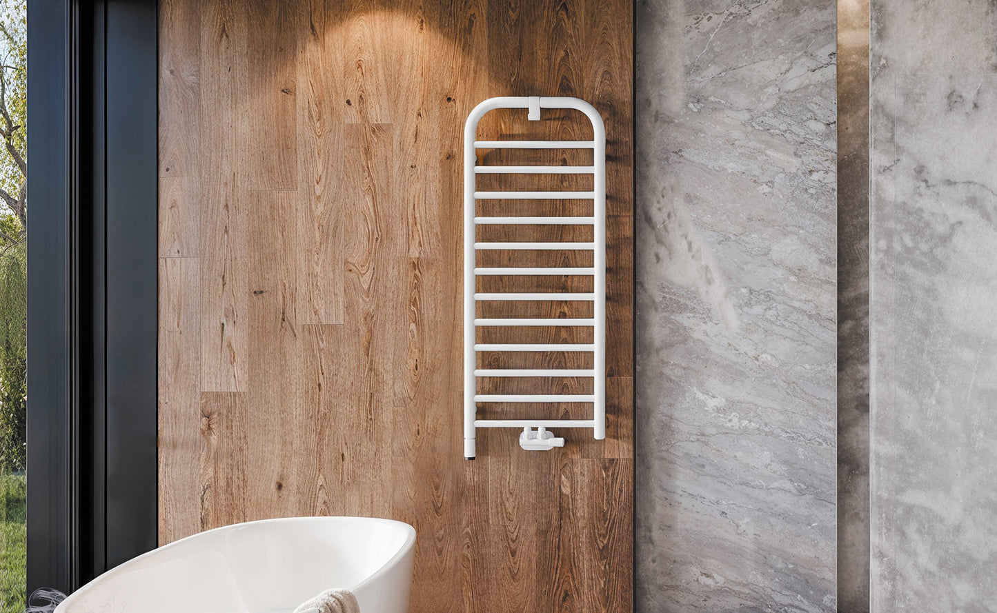 Deante SILIA Badheizkörper Handtuchwärmer Höhe 121 cm Weiß
