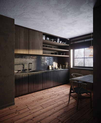 Deante SABOR Keramik-Spülbecken 1-Becken Unterbau geeignet 45 x 47,5 cm Schwarz