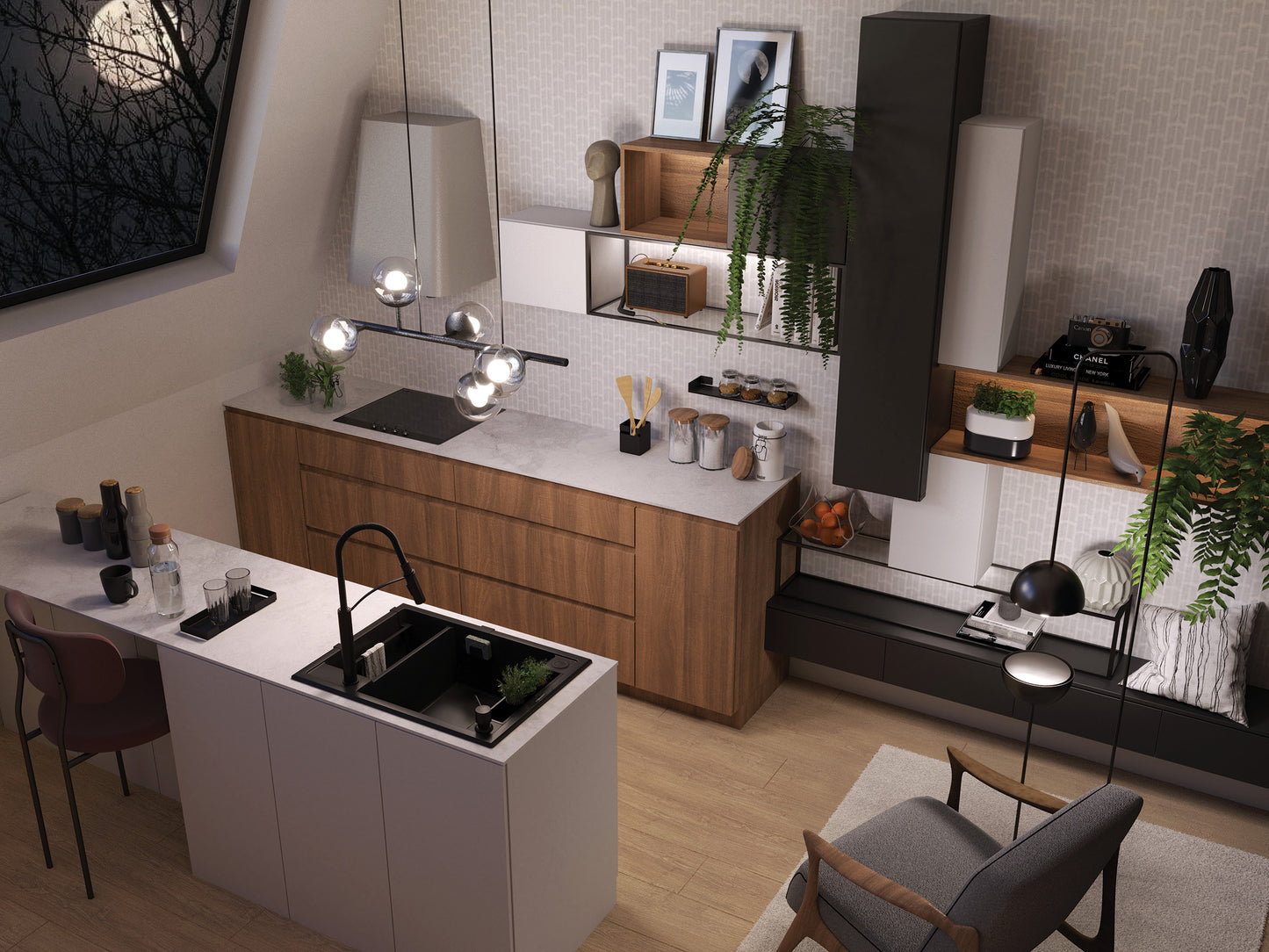 Deante MOKKO Duschablage Duschkorb schwarz