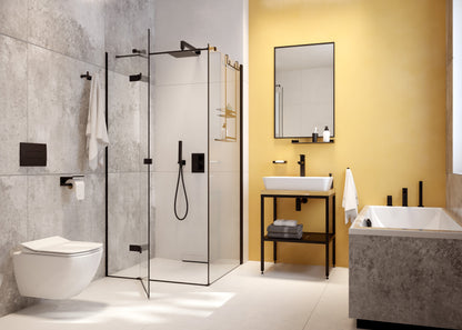 Deante THERM Unterputz-Duschset mit Mischbox und Regendusche quadratisch Schwarz