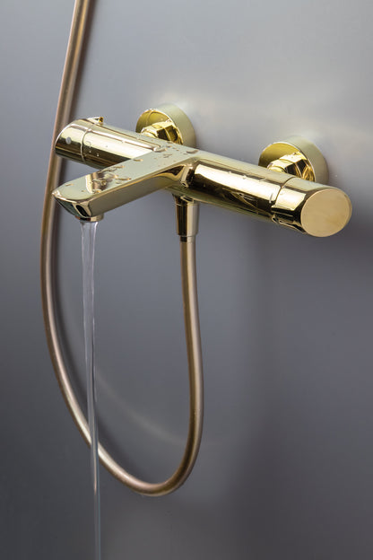 Deante ARNIKA Thermostat-Badewannenarmatur Aufputz Gold
