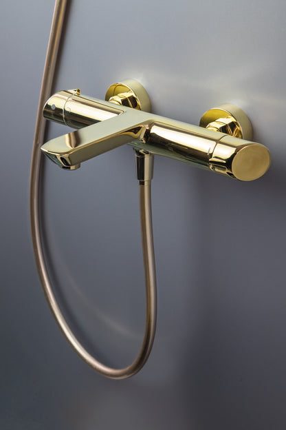 Deante ARNIKA Thermostat-Badewannenarmatur Aufputz Gold