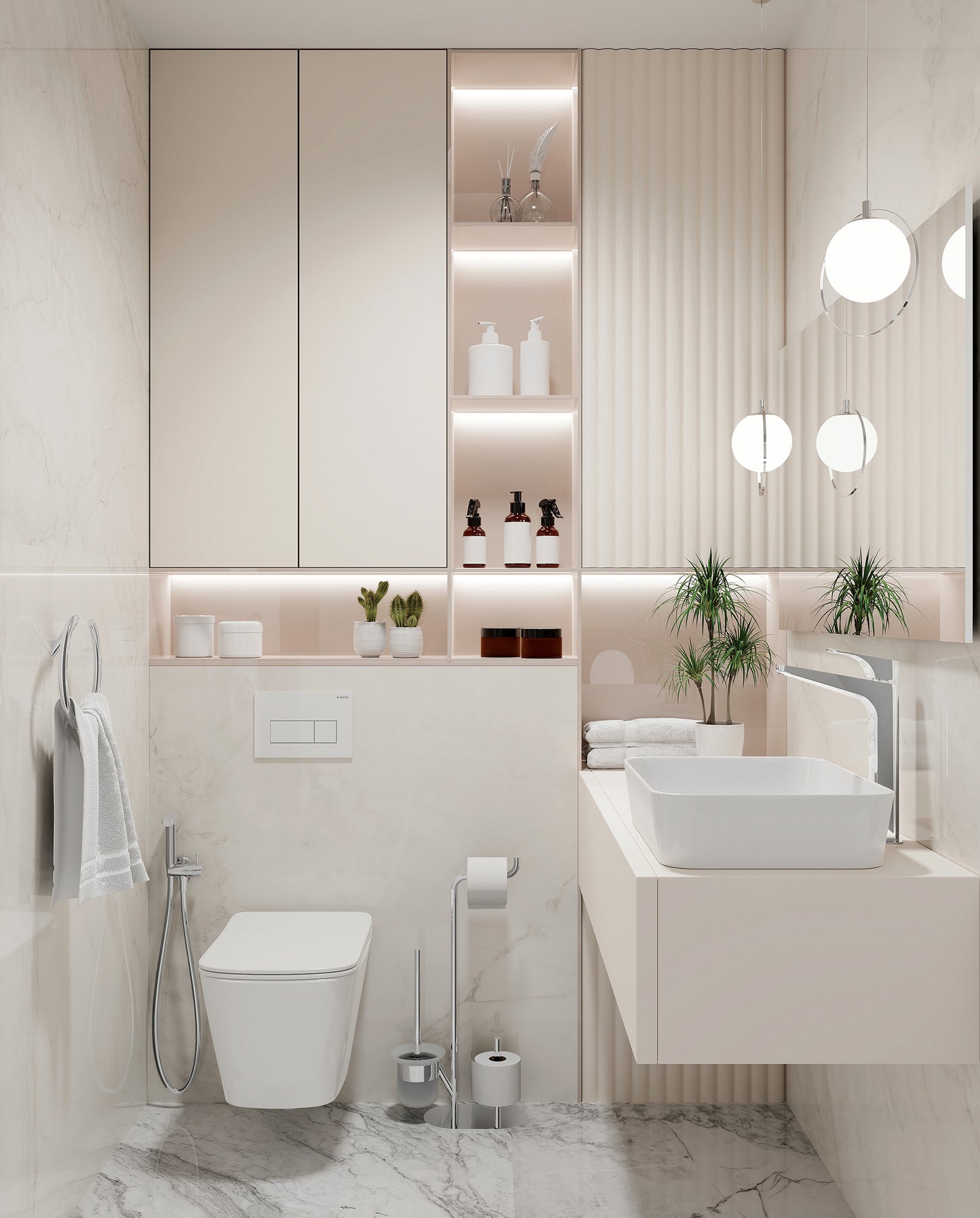 Deante HIACYNT Wand-WC inklusive WC-Sitz spülrandlos Weiß